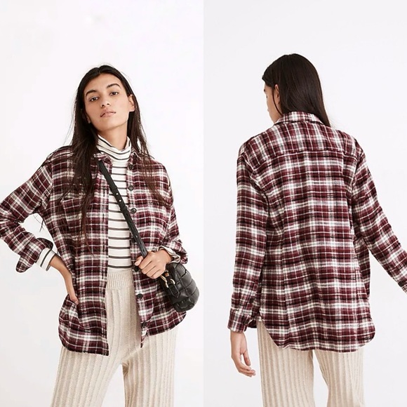 Madewell • Flannel Sunday in Mahaska Plaid shacket chore coat size small - Picture 1 of 12